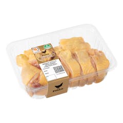 Medio pollo certificado troceado alimentado con un 50% de maíz