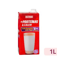 Leche desnatada +Proteínas & calcio Hacendado