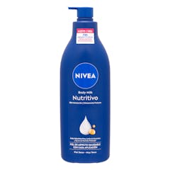 Leche corporal nutritiva Nivea con ácido hialurónico, aceite de almendras y sérum de nutrición profunda