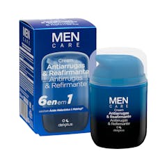 Crema facial Antiarrugas y Reafirmante Men care Deliplus ácido hialurónico y matrixyl