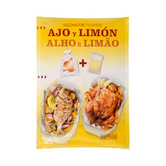 Sazonador ajo y limón Hacendado para carne y pescado