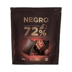 Porciones de chocolate negro 72% cacao extrafino Hacendado