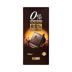 Chocolate negro 85% cacao extrafino y edulcorante Hacendado 0% azúcares añadidos