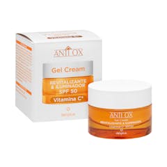 Crema facial gel revitalizante & iluminador Anti Ox con FPS 50 y Vitamina C