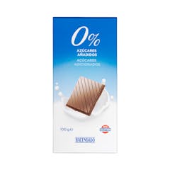 Chocolate extrafino con leche Hacendado 0% azúcares añadidos