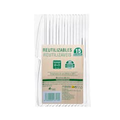 Cuchillos de plástico Bosque Verde reutilizables