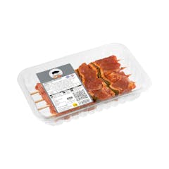 Brochetas de cerdo adobadas con varilla