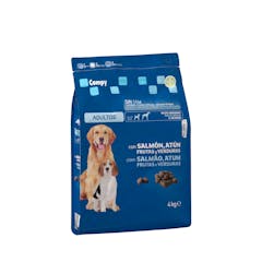Comida perro adulto Compy con salmón, atún, frutas y verduras