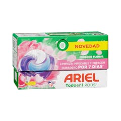 Detergente ropa todo en 1 frescor floral Ariel Pods en cápsulas