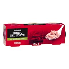 Migas de bonito del norte en aceite de oliva Hacendado