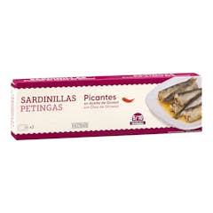 Sardinillas picantes en aceite de girasol Hacendado