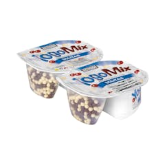 Yogur azucarado YogoMix Bolitas Hacendado con bolitas chocolateadas