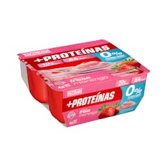 Postre lácteo con fresa +Proteínas Hacendado 0% MG 10 g proteínas