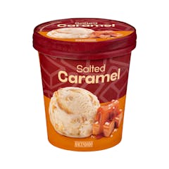 Helado salted caramel Hacendado con salsa de caramelo salado