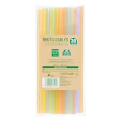 Pajitas rectas reutilizables