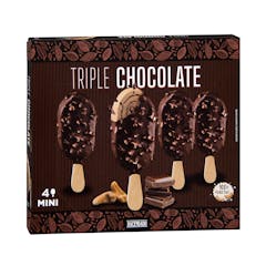 Mini helado bombón vegetal triple chocolate Hacendado a base de anacardos