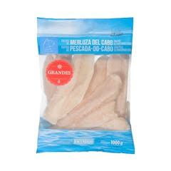 Filetes de merluza  grandes del Cabo sin piel Hacendado ultracongelados