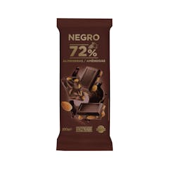 Chocolate negro 72% de cacao Hacendado con almendras enteras