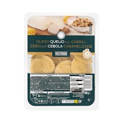 Pasta fresca girasoles rellena de queso de cabra y cebolla caramelizada Hacendado