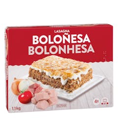 Lasaña boloñesa familiar Hacendado ultracongelada