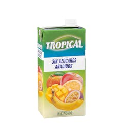 Bebida tropical Hacendado sin azúcares añadidos