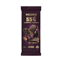 Chocolate negro 55% cacao Hacendado con almendras