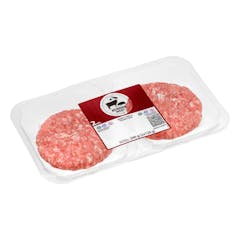 Burger de vacuno y cerdo con jamón y cebolla caramelizada