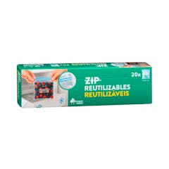 Bolsas zip congelación medianas Bosque Verde reutilizables