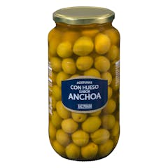 Aceitunas manzanilla sabor anchoa Hacendado con hueso