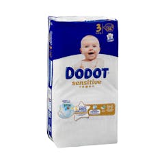 Pañales bebé talla 3 Dodot Sensitive de 6-10 kg