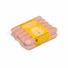 Salchichas cocidas estilo Viena con queso Hacendado de pollo y cerdo sabor ahumado