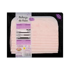 Pechuga 92% pavo Hacendado lonchas