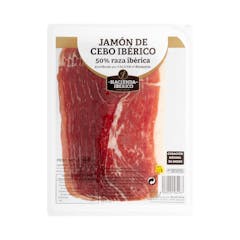 Jamón de cebo ibérico 50% raza ibérica La Hacienda del Ibérico lonchas