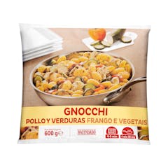 Gnocchi de pollo y verduras Hacendado ultracongelados