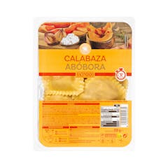 Pasta fresca ravioli rellena de calabaza con cebolla Hacendado