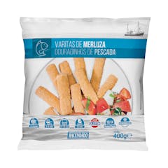 Varitas de merluza empanadas Hacendado ultracongeladas