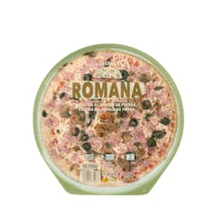 Pizza romana Hacendado con champiñones salteados