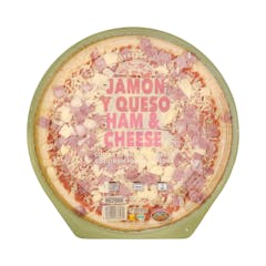 Pizza jamón y queso familiar Hacendado