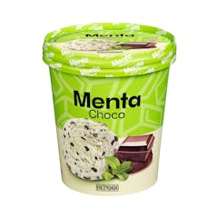Helado menta choco Hacendado con trocitos sabor chocolate