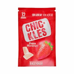 Chicles gragea fresa sin azúcar Hacendado