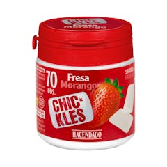 Chicles gragea fresa sin azúcar Hacendado