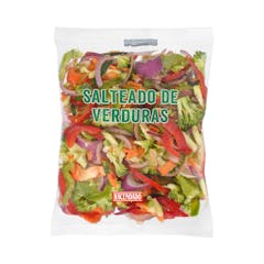 Salteado de verduras para microondas cortado y lavado