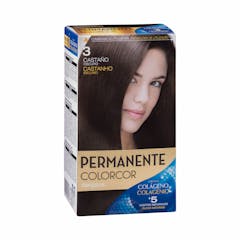 Coloración permanente 3 castaño oscuro Colorcor