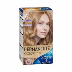 Coloración permanente 7.1 rubio medio ceniza Colorcor