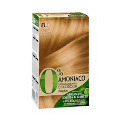Coloración permanente 0% amoníaco 8.0 rubio claro luminoso Colorcor
