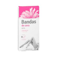Bandas de cera corporales Deliplus piel sensible