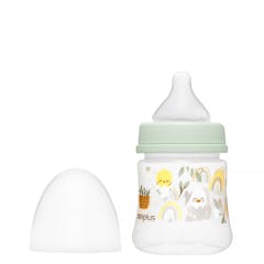 Biberón 150 ml tetina silicona flujo lento Deliplus +0 meses