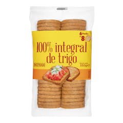 Pan tostado 100% integral