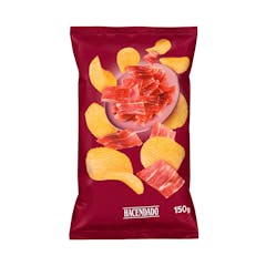Patatas fritas onduladas sabor jamón serrano Hacendado