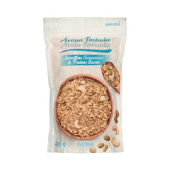 Copos avena tostada Hacendado con semillas y frutos secos